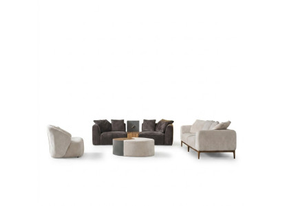 Ensemble de canapé Canapé Canapés en tissu Salon moderne Blanc 3 pièces Polyester
