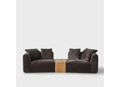 Canapé 4 places Canapés 4 places Design moderne Tissu en polyester Noir