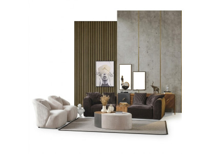 Ensemble de canapé 4 places Fauteuil 4 places Canapé moderne en tissu noir neuf