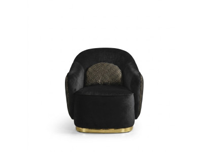 Fauteuil Fauteuil à ailes Moderne Tissu Salon Polyester Bleu Siège Design