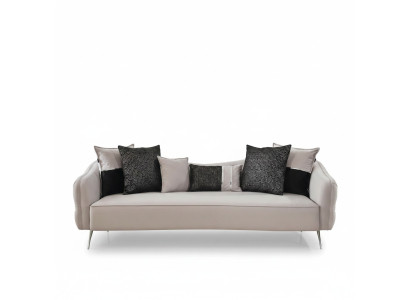 Canapé Chesterfield 3 places 3 places Canapés Design Tissu Moderne Blanc