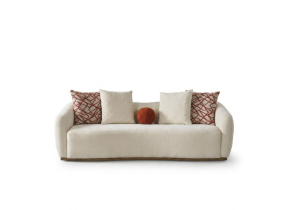 Canapé quatre places Canapés 4 places Design moderne Tissu Polyester Blanc neuf
