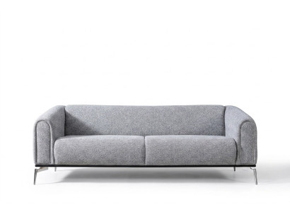 Canapé trois places canapés 3 places Tissu d'assise Gris Salon Moderne de Luxe