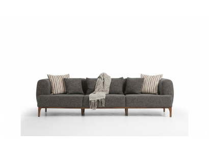 Canapé trois places Canapé trois places Tissu gris Salon Luxe Moderne Nouveau