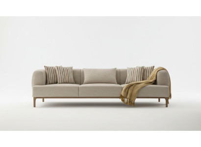 Canapé trois places Canapés 3 places Tissu beige Salon moderne de luxe neuf