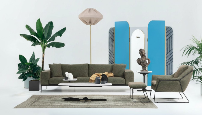 Ensemble de canapé moderne trois places fauteuil canapé canapé en tissu groupe de meubles