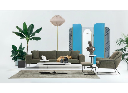 Ensemble de canapé moderne trois places fauteuil canapé canapé en tissu groupe de meubles