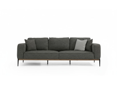 Canapé 4 places en tissu de design moderne pour le salon en gris
