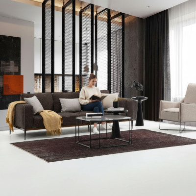 Ensemble de canapé 2 places Fauteuil 2 places Canapés en tissu gris de design moderne
