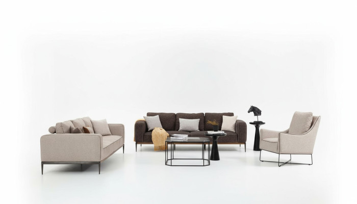 Ensemble de canapé 4 places 431 Ensemble de canapés beige Canapé fauteuil moderne