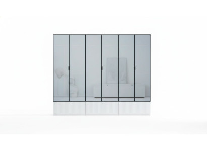Armoire Armoire Bois Moderne Blanc Miroir Vêtements Chambre