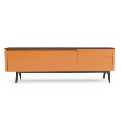 Buffet Commode Armoire de luxe Commodes Salles de séjour Meubles en bois Orange