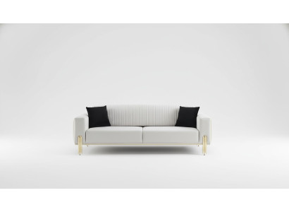 Canapé trois places blanc moderne Canapé Meubles rembourrés Mobilier de salon neuf