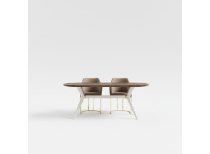 Ensemble de salle à manger Salle à manger Dinette de luxe Table à manger Table Chaises Marron Ensemble 5 pièces