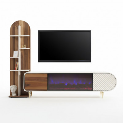 Meuble TV meuble bas étagères buffet table moderne blanc luxe nouveau