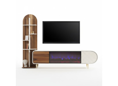 Meuble TV meuble bas étagères buffet table moderne blanc luxe nouveau