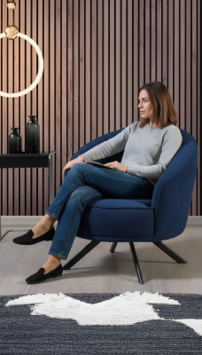 Moderne Fauteuil - meuble en acier inoxydable - fauteuil wing - meubles de salon - fauteuil 1 place