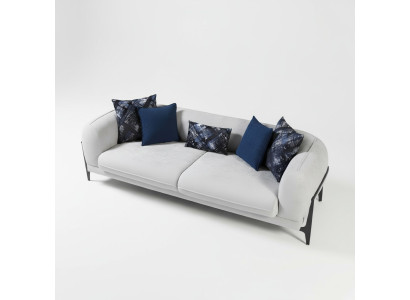 Modernes canapé en tissu trois places pour le salon, meubles de designer sofas