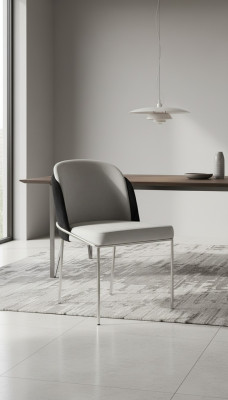Chaise Chaise de salle à manger Chaise de cuisine Fauteuil de relaxation Luxe Gris Moderne Salle à manger