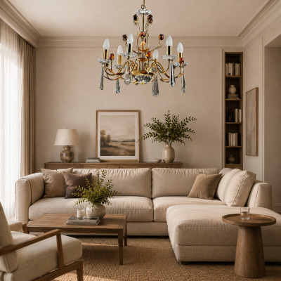 Lustre en cristal moderne lampe de plafond plafond splendeur lampe en cristal suspendue