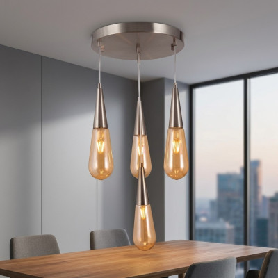 Lustre plafonnier Lustre Plafonnier Moderne Beige