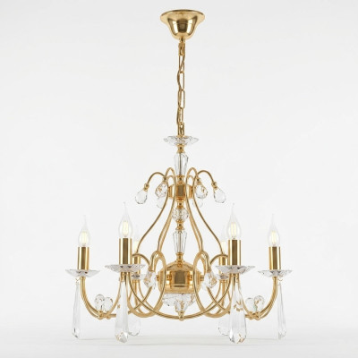 Lustre de plafond classique Lustre de plafond en laiton doré lustre lumineux nouvel