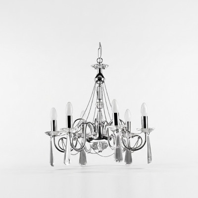 Lustre argenté Lampe suspendue Couronne Lustre Lampe d'État Art moderne
