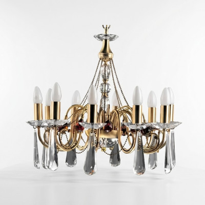 Lustre de cristal de luxe, lampe de plafond, lustre, lampe suspendue, design artistique élégant