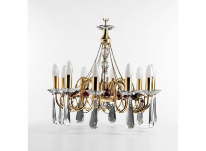 Lustre de cristal de luxe, lampe de plafond, lustre, lampe suspendue, design artistique élégant