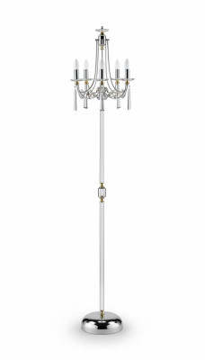 Lampe de sol en cristal lampe de sol stand lampes de luxe lampes lampe argent