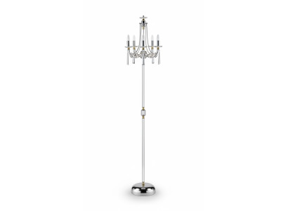 Lampe de sol en cristal lampe de sol stand lampes de luxe lampes lampe argent