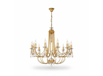 Lustre en cristal de luxe Lampe de plafond Lustre Lumière de plafond Or Art