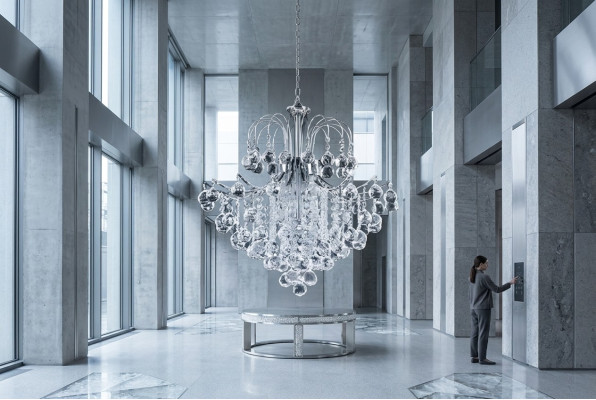 Lustre Lustre de plafond en cristal Lustres luxueux en argent