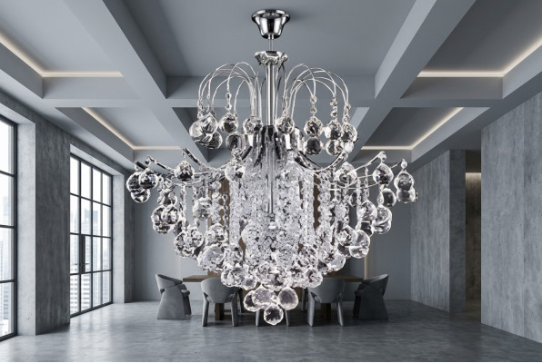 Lustre Lustre de plafond en cristal Lustres luxueux en argent