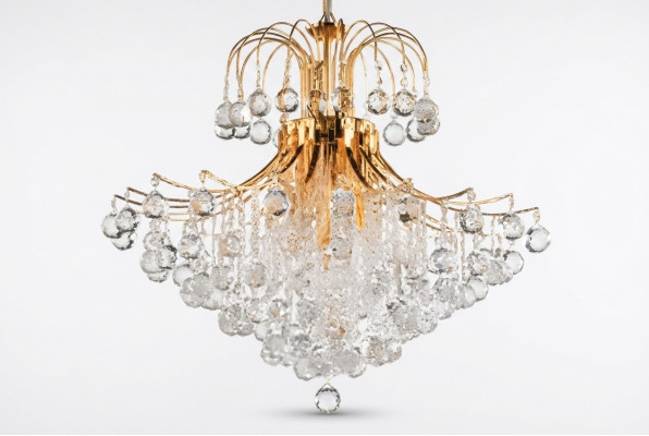 Lustre de plafond de lustre de luxe royal en or