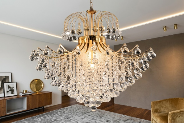 Lustre de luxe Lampe de plafond Lumière de plafond Lampes Or Art