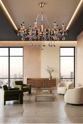 Lustre de luxe royal, lampe de plafond, lampe couronne, éclairage de plafond, lustre suspendu