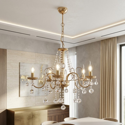 Lustre, lustre en cristal, lustre vintage, lampe suspendue Chandelier.