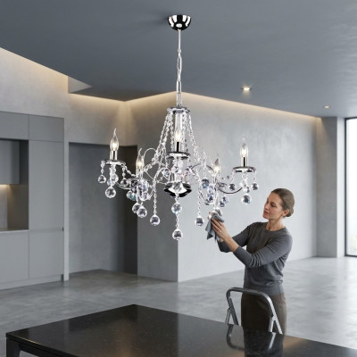 Lustre de luxe en cristal Lustre Lumière Lampe de plafond Magnifique lustre