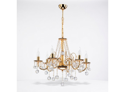 Lustre de couronne en or Lustre en cristal Lustre en Suspension Plafonnier Lustre