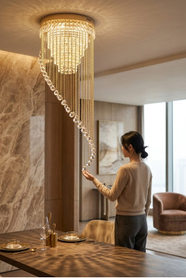 Plafonnier de luxe Lustre en cristal Lustre de plafond Lampe de plafond lustre royal