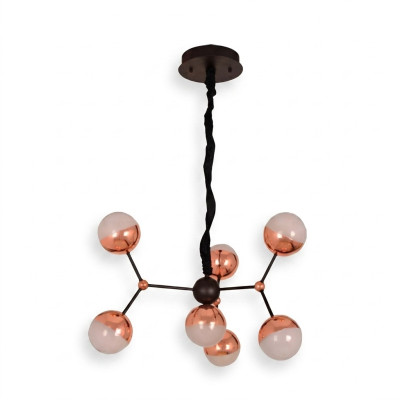 Lustre rond Couronne Lampe de plafond Couronne Design doré Art moderne