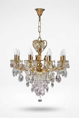 Lustre Lustre Lustre plafonnier Or Luxe Art Cristal