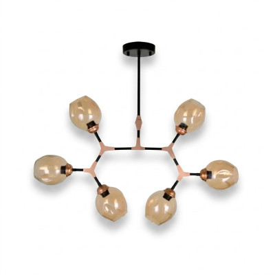 Lustre Lustre Lustre Plafonnier Moderne Verre Beige nouveau