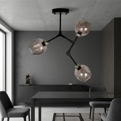 Lustre Lustre Plafonnier Lampe de plafond Lampes Modernes Noires