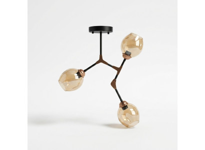 Plafonnier lustre Lustre Lustre Lampe de plafond Lampes Or Moderne Verre