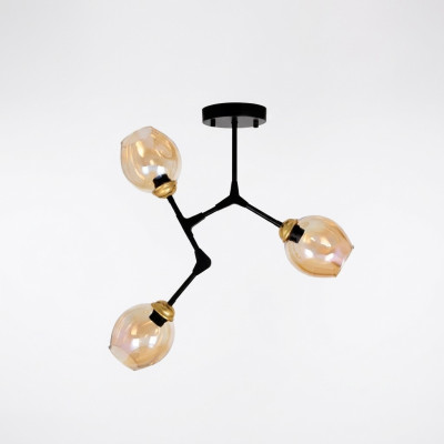 Lampes Lustre Lustre Lustre Lampe de plafond Or Moderne Verre