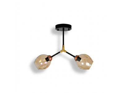 Lustre de plafond Lustre Suspension Lampe de plafond Lampes Verre Or Moderne