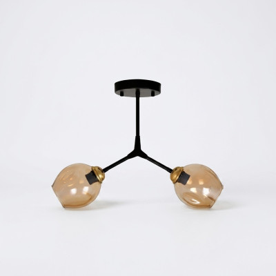 Plafonnier lustre Lustre Lustre Plafonnier Lampes en verre Moderne Or