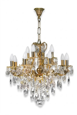 Lustre de plafond de luxe Lustre Lustre Lustre Lampe de plafond en cristal Or